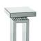 Silver MDF Wood Glam Pedestal Table, 12" x 12" x 28"